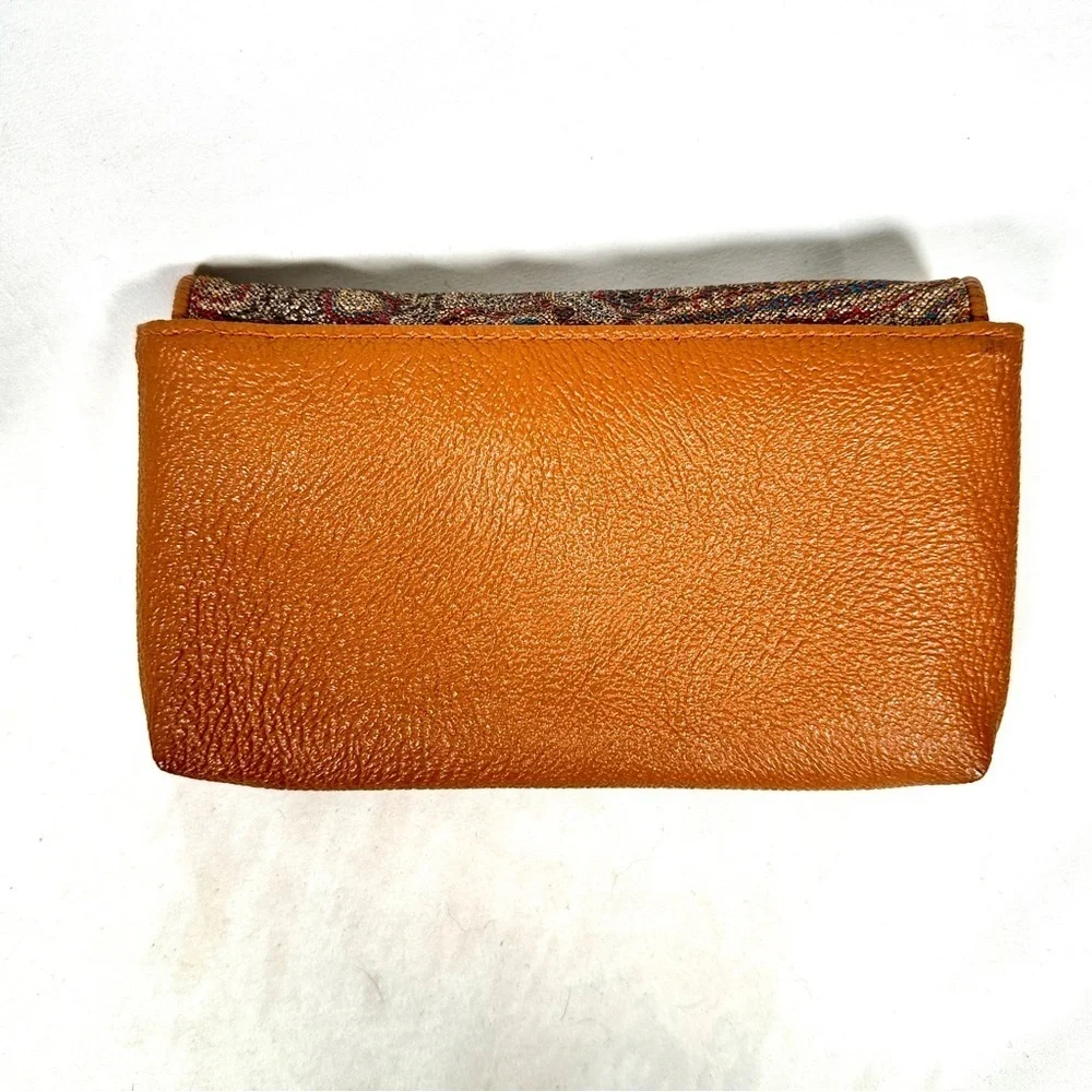 Sun King vintage faux leather paisley 4-piece wallet set boho retro chic tan